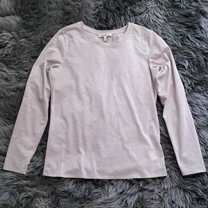 Express Metallic Long Sleeve Tee Shirt